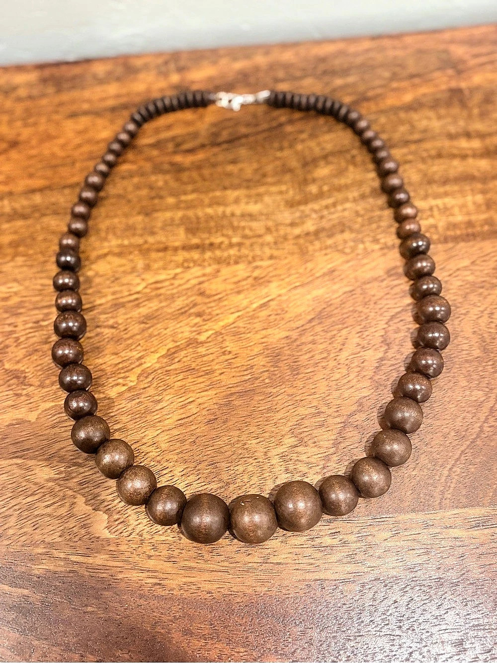 Men Jewelry Accessory Brown Beaded Necklace